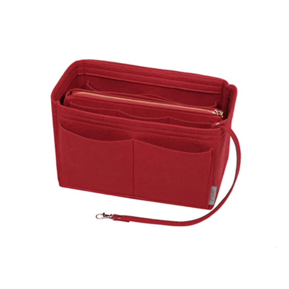 ZTUJO Purse Organizer Insert, Felt, Red, Large
